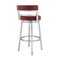 Armen Living Madrid 26" Counter Height Swivel Red Faux Leather and Brushed Stainless Steel Bar Stool LCMABABSRED26 - alternate 6